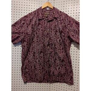 Cooke Street Shirt Men's Large Honolulu Hawaiian Button Down Purple Pocket